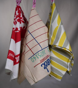 Serviette de cuisine en coton à motif floral, séchage rapide, écologique, hypoallergénique, jetable, utilisation en cuisine, logo personnalisé imprimé - Product Image 2