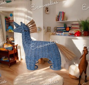 Top sélectionné en osier forme animale rotin enfant panier de rangement pour enfant chambre décor enfants jouets et blanchisserie rotin osier panier - Product Image 6