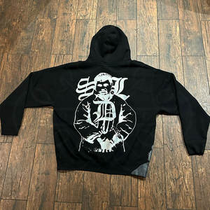 เสื้อฮู้ดผู้ชายผ้าคอตตอนมีฮู้ดของผู้ชายเสื้อมีฮู้ดพร้อมเพชรฮิปฮอป100% ฤดูหนาวออกแบบได้ตามต้องการ - Product Image 2