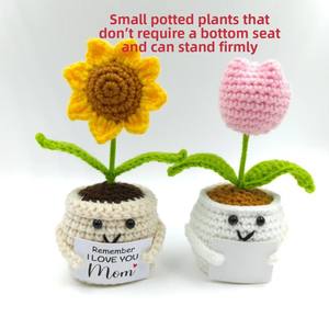 Muñecos de Ganchillo Hechos a Mano al por Mayor - Muñecos Abrazables de Girasol y Tulipán para Apoyo Emocional y Regalos - Product Image 2