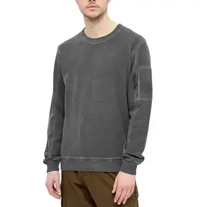 Custom Logo Best Price Of 100% Cotton Plain Vintage Oversized Acid Washed Sweatshirt Long Sleeve Jumpers