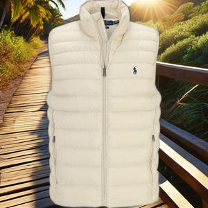 Chaleco aislado ligero para hombre de fabricación personalizada OEM | Equipo para exteriores acolchado térmico y resistente al agua - Product Image 1