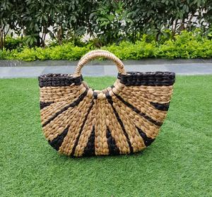 Bolso de dama de jacinto de agua con asas para compras, picnic, almacenamiento en el hogar y almacenamiento de organización hecho a mano de Vietnam - Product Image 6