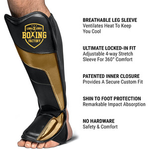 Protège-tibia réglable de la meilleure qualité pour hommes femmes logo personnalisé conception OEM MMA Kickboxing gants formation Balance X boxe - Product Image 5