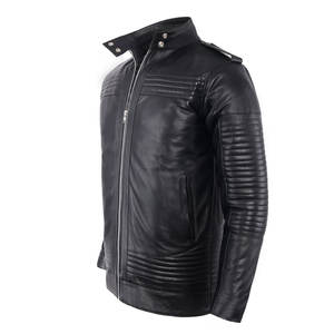 Chaqueta de cuero de calidad superior para hombre estilo con chaqueta de cuero de vaca 100% original a la venta - Product Image 5