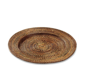 Assiette de chargeur en rotin de couleur naturelle de meilleure qualité vaisselle gravée à la main pour restaurant et tapis de chargeur d'artisanat de conception spéciale - Product Image 5