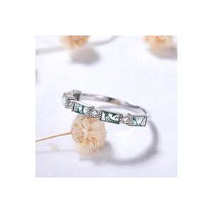 แหวนประดับเพชรแท้สีทองแท้ดีไซน์ใหม่หรูหรามอสพร้อมแหวนเพชรแท้แหวนเพชรธรรมชาติ - Product Image 1