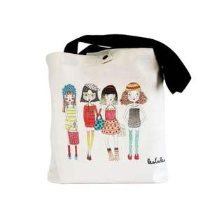 Petit sac en coton écologique, élégant et réutilisable 100% sacs fourre-tout en toile de coton pur à vendre - Product Image 1