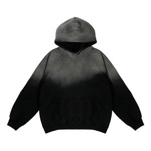 Vente en gros de sweat-shirts à manches longues en polyester et coton surdimensionnés, lavés à l'acide, effet délavé, personnalisés pour l'hiver, pour femmes - Product Image 1