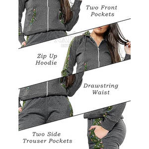 Nouveau stock Survêtement brodé pour femme pour tenue décontractée Ajustement lisse et look élégant Survêtement brodé de qualité supérieure - Product Image 6