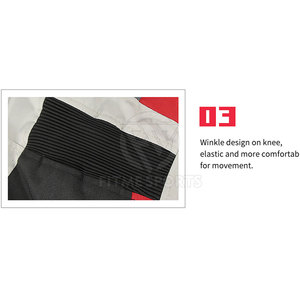 Pantalon de moto pour homme, coupe-vent, écologique, léger, avec protection des genoux, panneaux extensibles, taille ajustable - Product Image 4