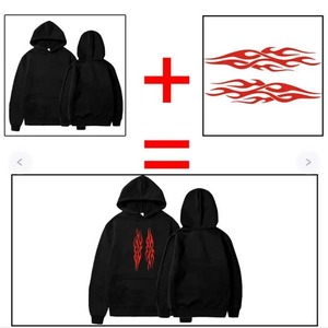 Chándales para hombre y mujer, Conjunto de sudadera con capucha personalizada con texto y logotipo de diseño original, conjunto de sudadera y pantalones de chándal estampados, conjunto de 2 piezas - Product Image 4