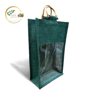 Bolsa de vino de yute 100% ecológica, venta al por mayor de alta calidad, Material Natural de yute, buen valor, uso promocional personalizable - Product Image 2