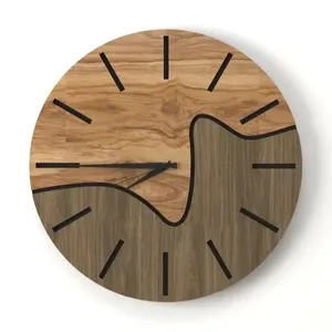 Деревянные круглые Настенные часы в стиле арт-деко с рисунком птицы, натюрморт, круглые пластиковые иглы для тела, витрина для гостиной