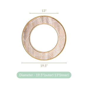 Wholesale Modern Home Decor <b>Round</b> Gold <b>Mirror</b> Aluminium Alloy Metal Frame <b>Wall</b> Decorative <b>Mirrors</b> Available at Price - Product Image 4