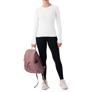 Haut de yoga à coupe décontractée, à séchage rapide, respirant, haut de fitness à manches longues avec trou pour le pouce, haut de sport actif, haut de yoga esthétique - Product Image 5