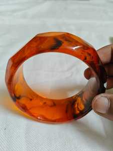 Bracelet élastique en résine élégant fabriqué à la main pour femmes Accessoires de fête classiques Type de bracelets - Product Image 3