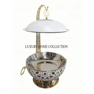 Plato de frotamiento de buffet de grado profesional con caño calentador de acero inoxidable elegante y duradero para restaurantes y banquetes - Product Image 6