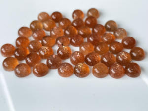 Natural Sunstone Round Cabochon 4mm Calidad AAA-Calidad superior Sunstone Round Cabochon - Product Image 5
