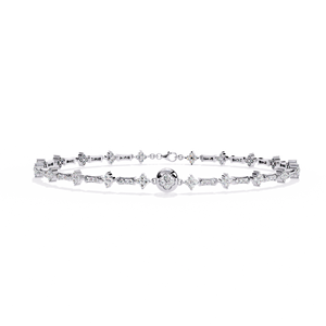 14K <b>Solid</b> Diamond Bracelet Brilliant Cut Lab Grown Diamond Tennis Bracelet IGI Certified Prong Setting Women's Fine Jewelry - Product Image 2