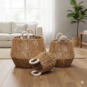 Juego de 3 artesanías de fibra de coco GENTONG - Product Image 3