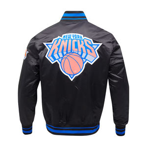 Chaqueta de béisbol de satén de alta calidad con chaqueta universitaria a rayas - Product Image 3