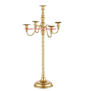 Bougeoir en aluminium à 5 bras design vintage pour la décoration intérieure pour les mariages et Noël à bon prix - Product Image 5
