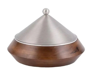 Casserole de cuisine de couleur argent durable et élégante avec couvercle conçue pour un usage professionnel dans les hôtels, les mariages et la restauration d'événements - Product Image 3