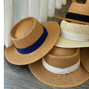 หมวกฟล็อปปี้ดิสก์สำหรับผู้หญิงหมวกฟางปีกกว้างป้องกันรังสียูวีสำหรับขี่จักรยานชายหาดกลางแจ้งแบบลำลอง - Product Image 1