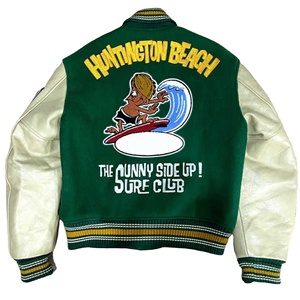 Veste de baseball vintage de style universitaire pour hommes avec logo frontal, design graffiti d'hiver, manches en chenille, vestes pour hommes - Product Image 6