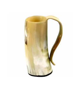 Jarra de Cuerno para Beber Cerveza o Vino, Material de Cuerno de Búfalo con Superficie Pulida, Diseño Moderno, Apta para Lavavajillas, Personalizable - Product Image 3