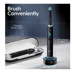 <b>Oral</b>-<b>B</b> IO Series 10 Rechargeable Electric <b>Toothbrush</b> Travel <b>Case</b> 4 Medium Bristle Brush Heads Silicone Bristles Pressure Sensor - Product Image 4