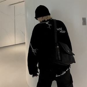 Pulls en maille jacquard décontractés d'hiver de haute qualité 100% coton Nanteng, col rond, manches longues, pour hommes - Product Image 5