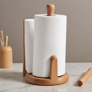 Toallero de madera decorativo más vendido, toallero de madera independiente a bajo precio, cajas de pañuelos, categoría de producto - Product Image 3