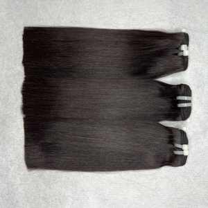 Extensiones de cabello de trama recta de hueso dibujado doble súper de alta calidad - Product Image 3