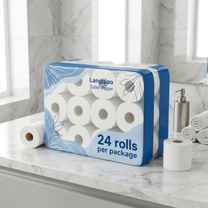 <span class=keywords><strong>Papel</strong></span> Higiénico Desechable Langqiao Suave y Fácil de Usar, Certificado, 100% Pulpa de Madera Virgen Compostable, <span class=keywords><strong>24</strong></span> <span class=keywords><strong>Rollos</strong></span>, Personalizado - Product Image 1