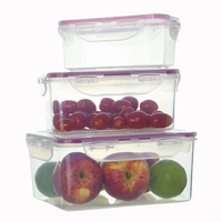 Ensemble de boîtes à bento en plastique transparent et micro-ondable Récipient de stockage d'aliments à emporter transparent avec couvercles hermétiques à verrouillage rapide Vietnam