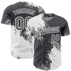 Camiseta de Béisbol Unisex con Cuello Redondo, Talla Grande, Ligera, Transpirable, con Estampado Digital, Número de Equipo Personalizado, 100% - Product Image 4