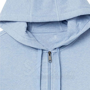 Street Wear Size Wholesale High Quality 100% Cotton Winter Solid Breathable Hoodie Fashion Clothing Man Customized Logo Zipper - Product Image 5