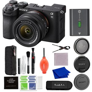 Appareil photo numérique hybride avec objectif 28-60 mm, kit d'accessoires de photographie, capteur plein format HD, type d'élément CMOS - Product Image 5