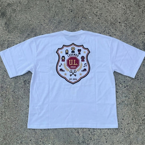 T-shirt unisexe en coton 440g, broderie personnalisée, impression intégrale, style Y2K, coupe ample, épaules tombantes, Camiseta Moda Urbana Streetwear - Product Image 2