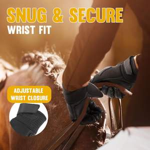 Gants de travail en cuir HANDALNDY pour adultes et enfants, filles et garçons, durables, confortables, antidérapants, résistants aux déchirures, respirants, de sécurité - Product Image 5