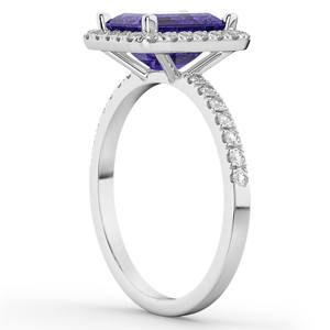 Designer de luxe 2023 dernière bague en diamant à la mode 18k or blanc pur émeraude tanzanite bagues de fiançailles livraison directe bagues OEM - Product Image 3