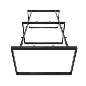 HBRT012 Mesa Modular Minimalista para 4 Personas, 120x240cm, Rectangular, Requiere Doble Ensamblaje, Muebles de Oficina, Patas de Acero - Product Image 5