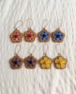 HF Crafts' Handmade Classic Design Drop <b>Earrings</b> Embroidery Glass Beads Trendy Style Premium Quality Featuring <b>Pearls</b> <b>Diamonds</b> - Product Image 4