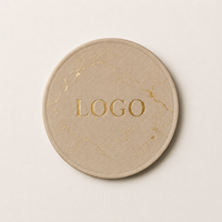 Sous-verre rond en cuir PU personnalisé avec logo, 3 mm, résistant à la chaleur, imperméable, pour café, thé, hôtel, bar, décoration de table