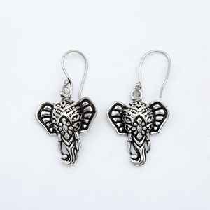 <b>Elephant</b> Animal Designer Hoops Jewellery <b>for</b> <b>Women</b> Girls Ethnic Trendy Exclusive Fine Earring 925 Sterling Silver Dangle Drop - Product Image 1