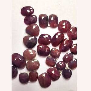 Lote de 14 pares de rubíes naturales de 12-17 mm, corte ovalado elegante, tamaño libre, cabujón de corte rosa, 254 quilates, Iroc Sales, rubíes sueltos de base plana - Product Image 1