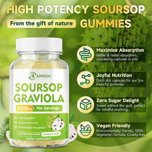 Gomitas de Guanábana de Marca Propia, Refuerzo Inmunológico, Antioxidante, Gomitas de Vitaminas con Extracto de Hoja para la Digestión de Adultos - Product Image 3