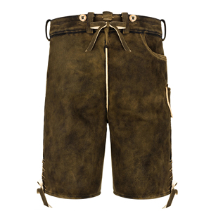 Lederhosen bavaroises, allemandes et autrichiennes vintage brodées, mi-longues, anti-plis, séchage rapide, couleur unie, effet vieilli, pour hommes, décontractées, service OEM - Product Image 3